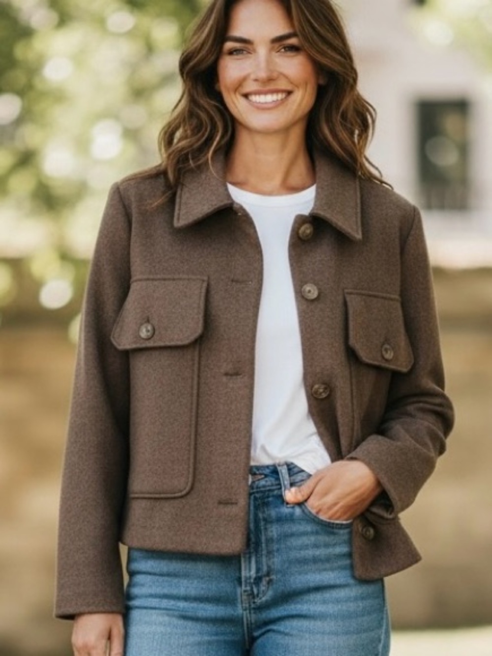 Wit & Wisdom Brown Utility Jacket